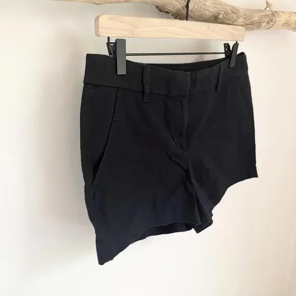 J. Crew Chic Black Tailored Chino Shorts - Size 4 - Picture 3 of 9